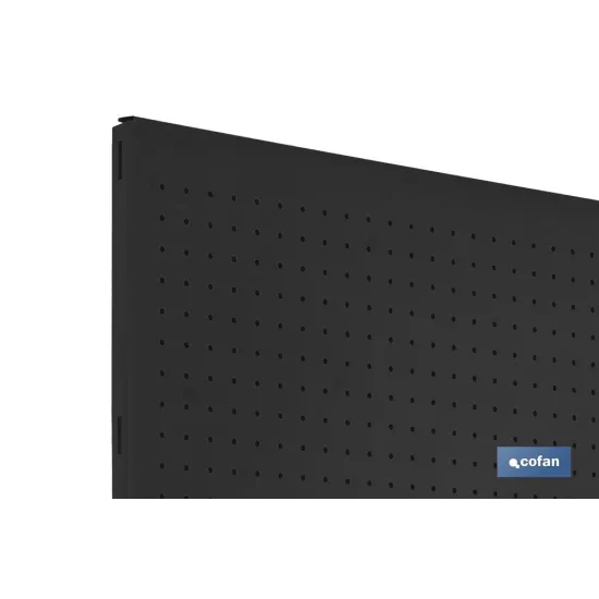 PANEL DE HERRAMIENTAS ANTRACITA CON 8 GANCHOS L-1200 MM