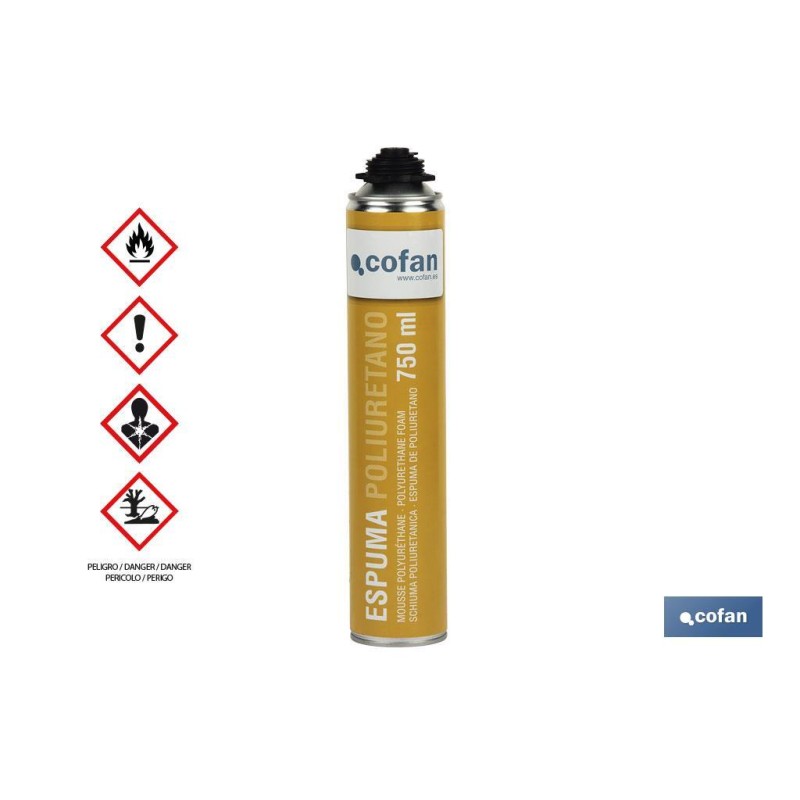 ESPUMA POLIURETANO A PISTOLA 750ML