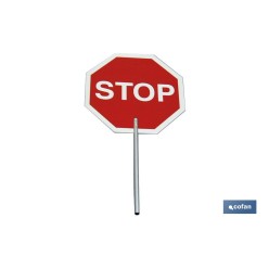 SEÑAL DE MANO CON MANGO ALUMINIO