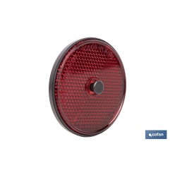 CATADIÓPTRICO REDONDO ROJO Ø 60 MM CON TORNILLO