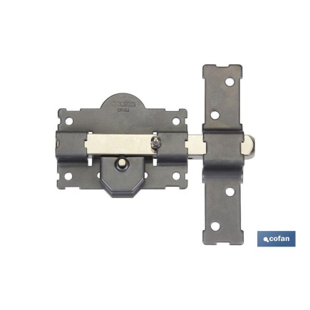 CERROJO BOTON/LLAVE PINTADO GRIS R/105-50mm Igualados