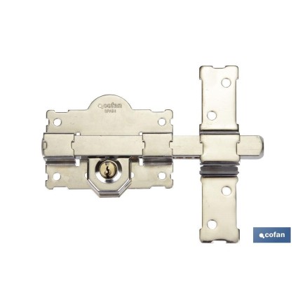 CERROJO LLAVE/LLAVE NIQUELADO L/105 - 70 mm