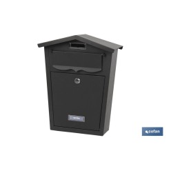 BUZÓN CORREO EXTERIOR NEGRO MODELO GARDEN 360x290x105mm