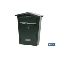 BUZÓN CORREO EXTERIOR VERDE MODELO GARDEN 360x290x105mm