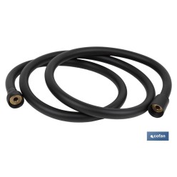 FLEXO DUCHA PVC NEGRO MATE 1.5 M