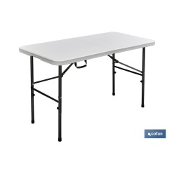 MESA PLEGABLE RECTANGULAR BLANCA 122x60x74 CM