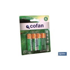 BLISTER 4 PILAS RECARGABLES AA 2300mAh VENTA UNITARIA