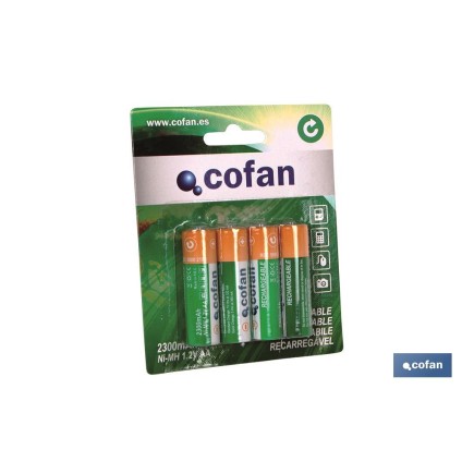 BLISTER 4 PILAS RECARGABLES AA 2300mAh VENTA UNITARIA