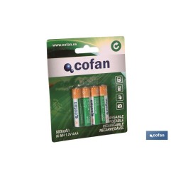 BLISTER 4 PILAS RECARGABLES AAA 900mAh VENTA UNITARIA