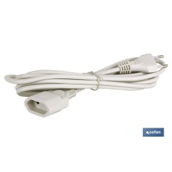 PROLONGADOR BIPOLAR 10A250V ESPIGAø4 CABLE 3M BLANCO