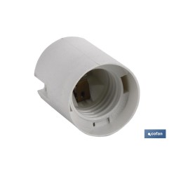 PORTALÁMPARAS PARA OBRA E-27 4A250V RESINA TERMOESTABLE BLANCO