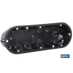 CAJA TRIPLE EMPOTRAR MECANISMOS 218X68X42 6 ENTRADAS TUBO