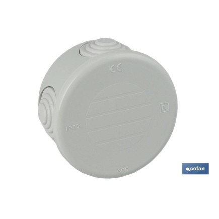 CAJA ESTANCA CON CONOS CIERRE CON TAPA A PRESIÓN ø70X35