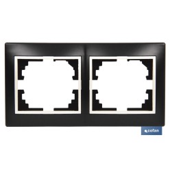 MARCO 2 ELEMENTOS HORIZONTAL NEGRO