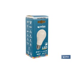 BOMBILLA CLASIC SENSOR LUZ E27 9.5W 806LM 4000K