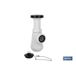 SIFÓN BOTELLA CON SALIDA Ø32-40 Y VÁLVULA LAVABO BIDÉ 1 1/2 x 70