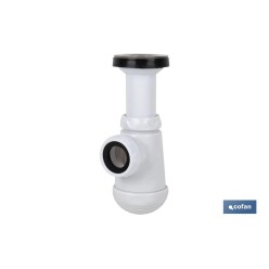 SIFÓN BOTELLA CON SALIDA Ø32-40 Y VÁLVULA LAVABO BIDÉ 1 1/2 x 70