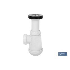 SIFÓN BOTELLA CON SALIDA Ø32-40 Y VÁLVULA LAVABO BIDÉ 1 1/2 x 70