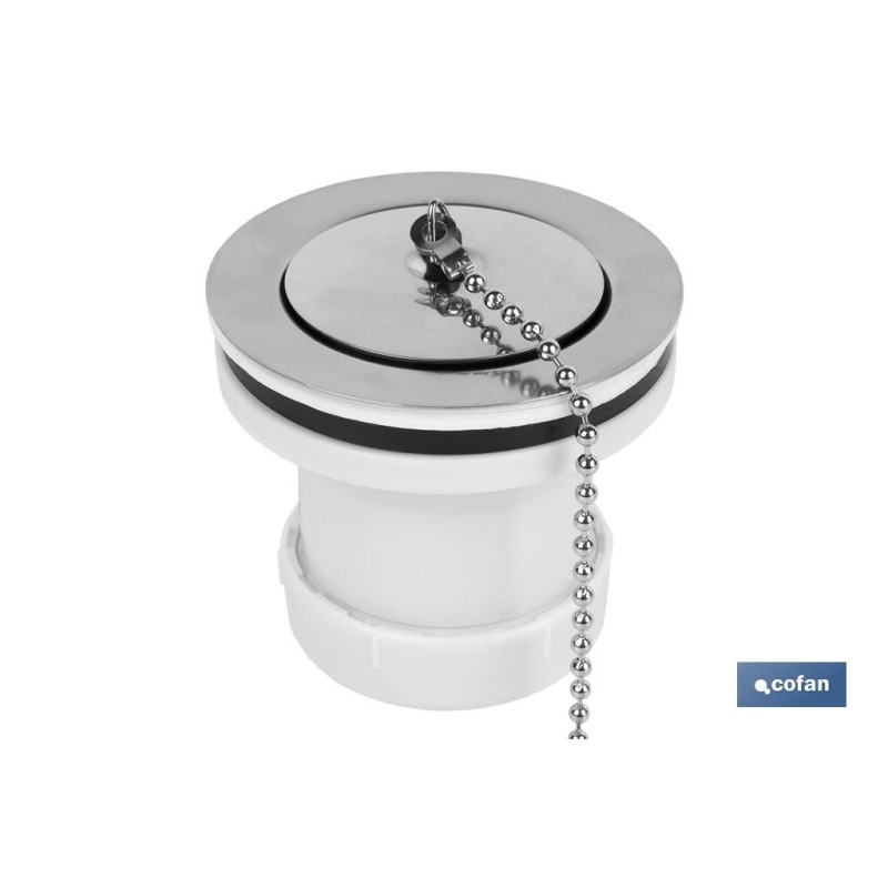 VÁLVULA LAVABO-BIDÉ 1 1/4 x 70 TAPÓN METÁLICO