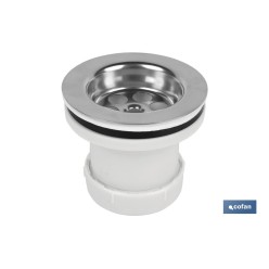 VÁLVULA LAVABO-BIDÉ 1 1/2 x 70 TAPÓN METÁLICO