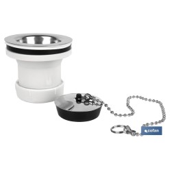 VÁLVULA LAVABO-BIDÉ 1 1/2 x 70 TAPÓN METÁLICO