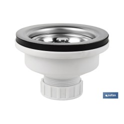 VÁLVULA FREGADERO 1 1/2 x 115 CON CESTA REJILLA