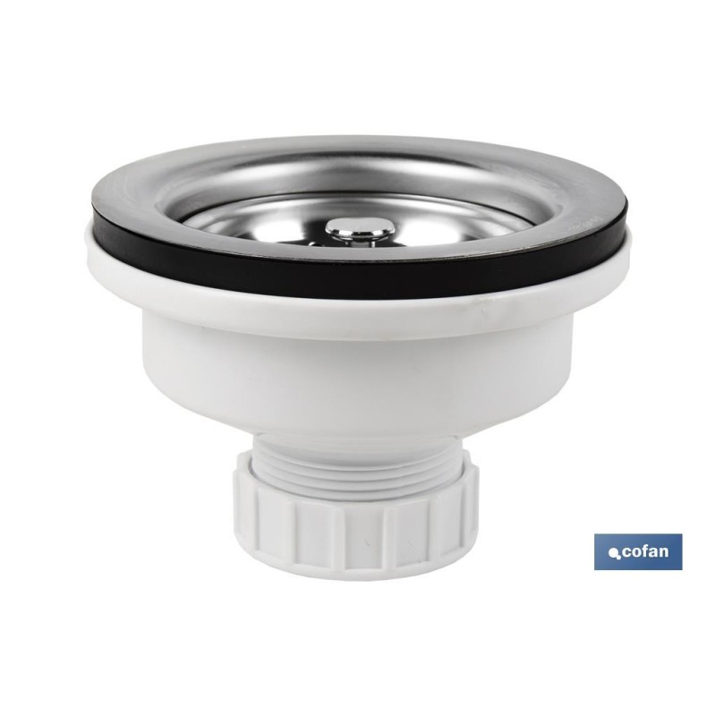 VÁLVULA FREGADERO 1 1/2 x 115 CON CESTA REJILLA