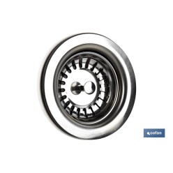 VÁLVULA FREGADERO 1 1/2 x 115 CON CESTA REJILLA