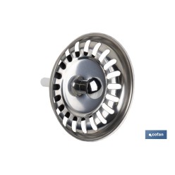 REJILLA FILTRO CESTA DESAGÜE PASADOR PLASTICO Ø80 MM