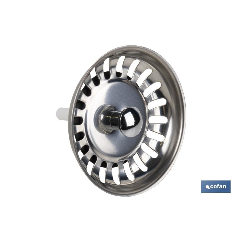 REJILLA FILTRO CESTA DESAGÜE PASADOR PLASTICO Ø80 MM