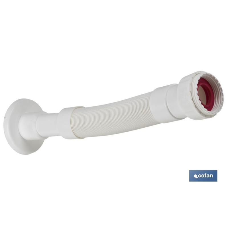 TUBO FLEXIBLE BLANCO 1 1/2 CON REDUCTOR 1 1/4 Ø32-40 330-690 MM