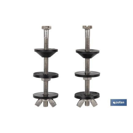 SET 2 PCS TORNILLOS FIJACIÓN TAZA-CISTERNA 6 X 90