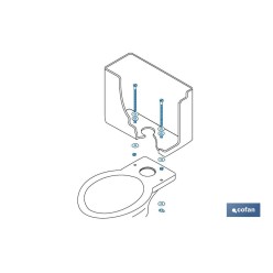 SET 2 PCS TORNILLOS FIJACIÓN TAZA-CISTERNA 6 X 90