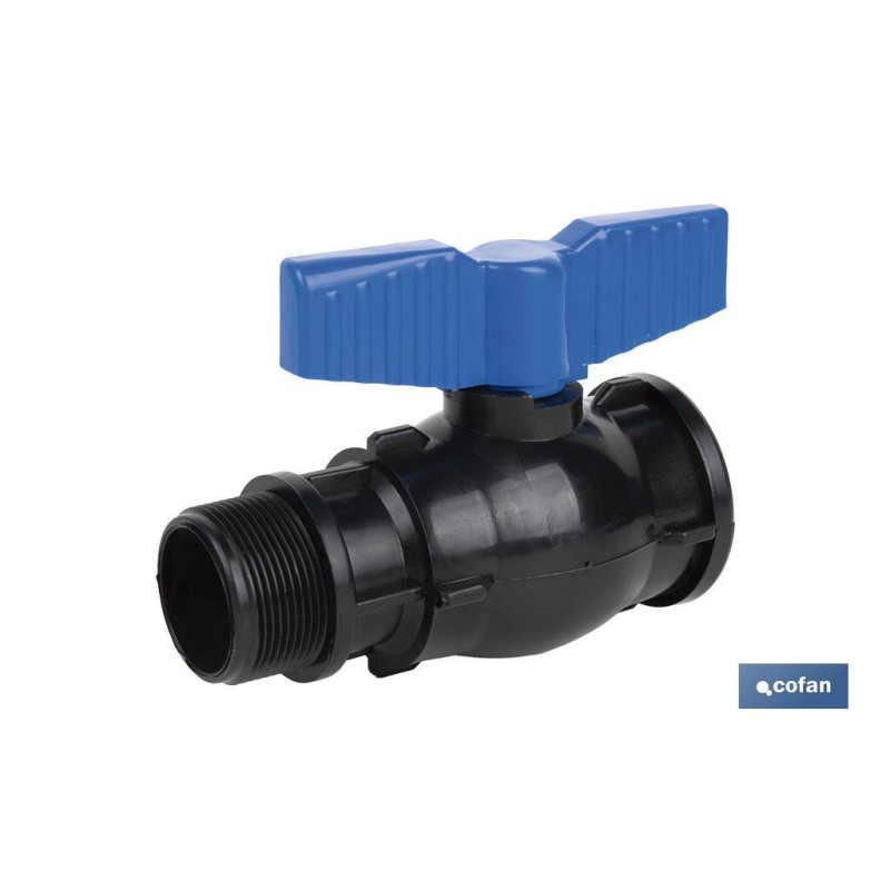 VÁLVULA DE BOLA ROSCA M-H PP PN16 1 1/2 x 1 1/2