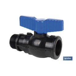 VÁLVULA DE BOLA ROSCA M-H PP PN16 1 1/2 x 1 1/2