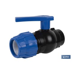 ENLACE VÁLVULA DE BOLA ROSCA HEMBRA PP PN16 25 x 3/4