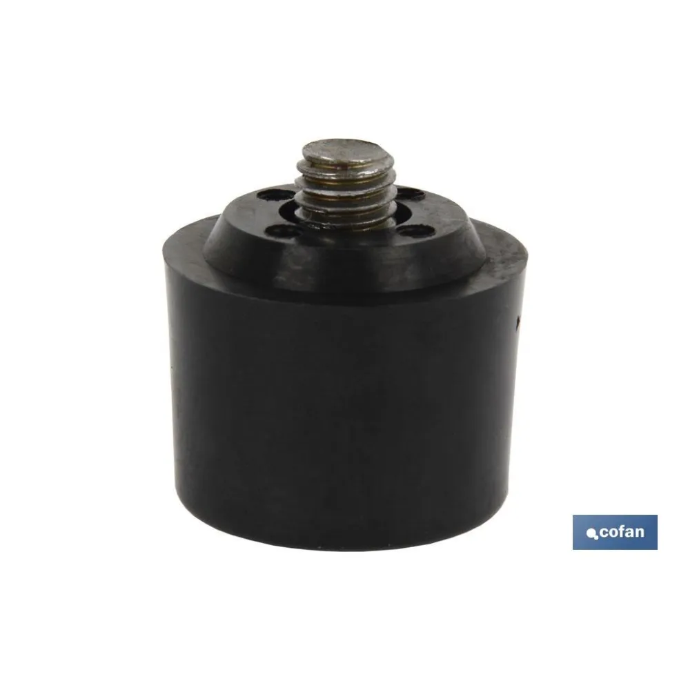 CABEZAL MARTILLO DE PU NEGRO Ø45 MM