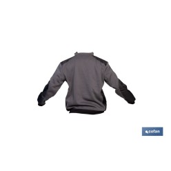 SUDADERA RANGER CUELLO CREMALLERA 280GMS GRIS-NEGRO T-XXXL