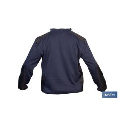 SUDADERA RANGER CUELLO CREMALLERA 280GMS AZUL-NEGRO T-XL