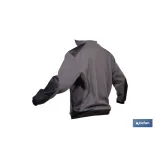 SUDADERA RANGER CUELLO CREMALLERA 280GMS GRIS-NEGRO T-XL