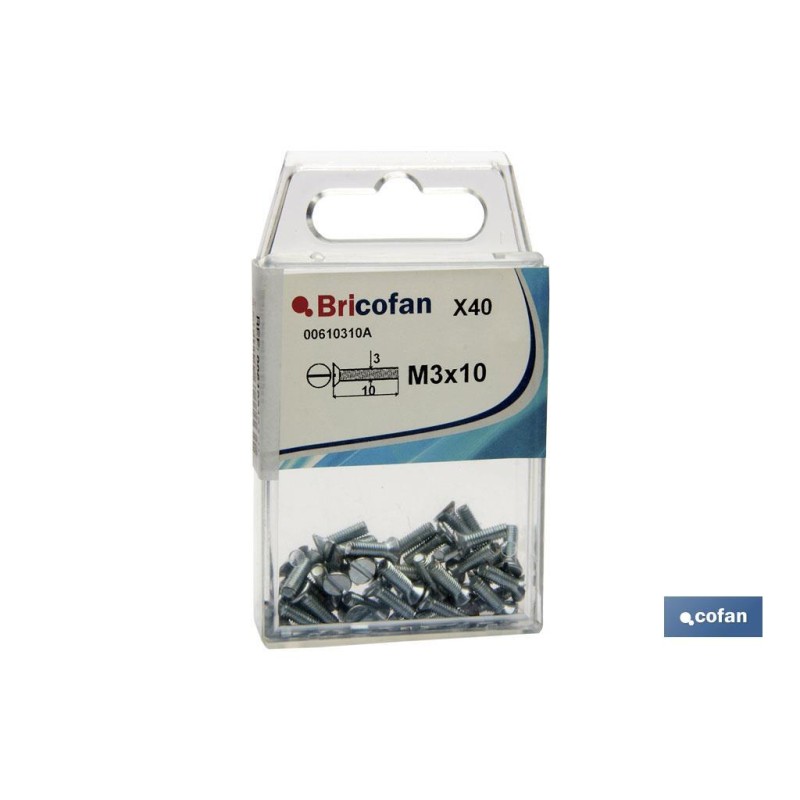 BLÍSTER DE 40 UDS. DIN-963  M-3X10 VENTA UNITARIA