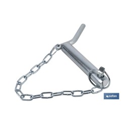 PERNO CON MANGO, PASADOR Y CADENA Ø25 X 125 MM