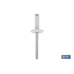 REMACHE FLOR CABEZA ANCHA BLANCO 4,8 X 16 MM