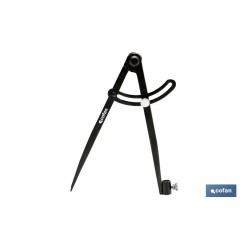 COMPAS DE PUNTAS C/SOPORTE Y FIJADOR 200 mm