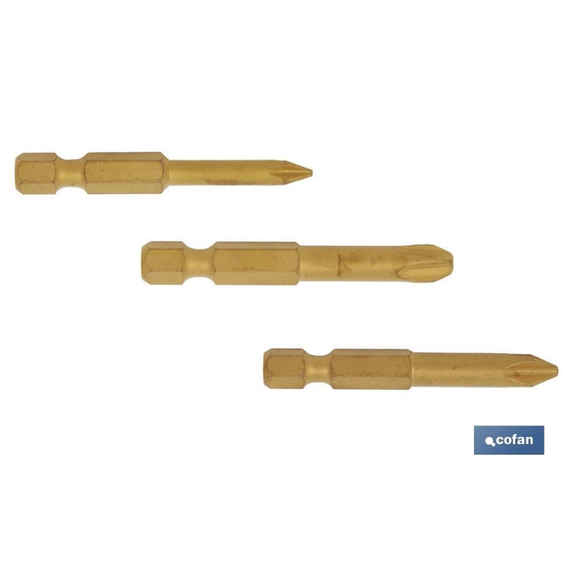 SURTIDO PUNTAS TIN 1/4 PH-1-2-3 X 50