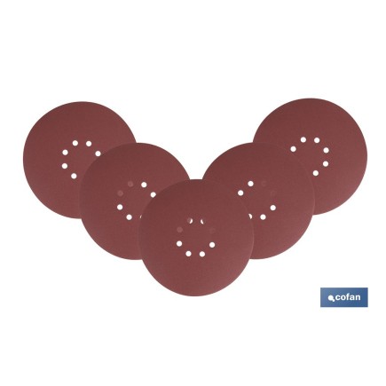 HOJA DE LIJADO LIJADORA PARED Y TECHO 8 AGUJEROS Ø225 MM G 60