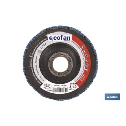 DISCO LAMINADO PROFESIONAL INCLINADO 178 MM. - GRANO 120 ZIRCONIO