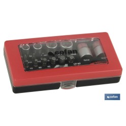 SET MINI CARRACA, VASOS Y PUNTAS 1/4 23 pcs.