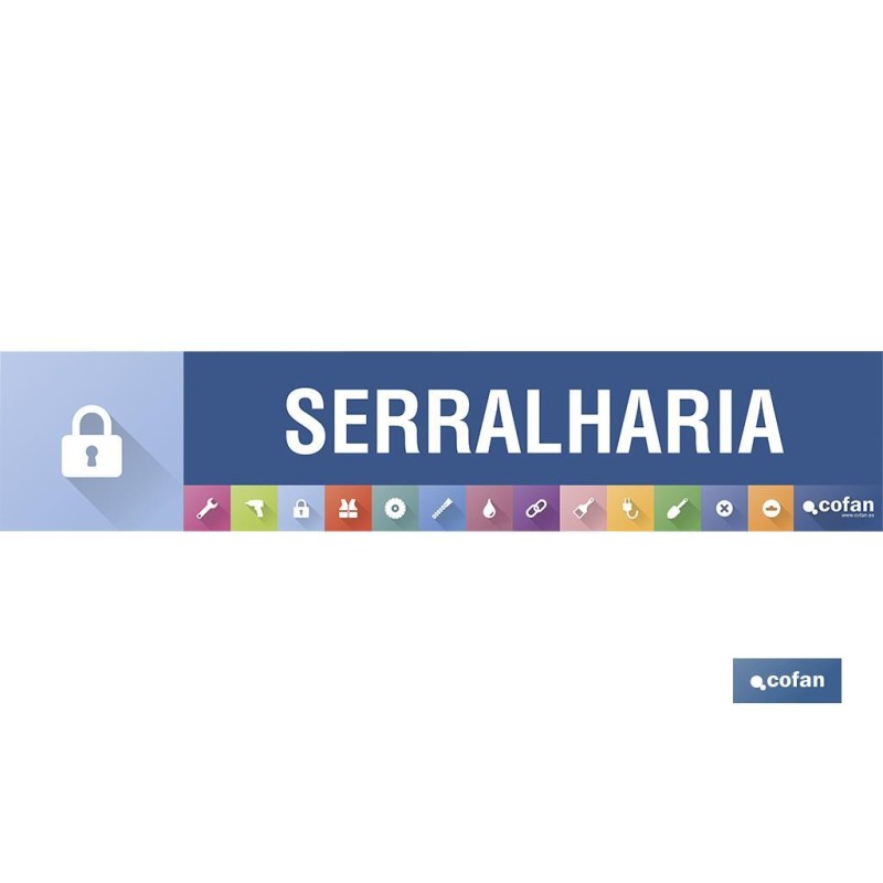 SEÑALETICA IMANTADA PORTUGUES PARA EXPOSITOR 975 x 200 mm - SERRALHARIA