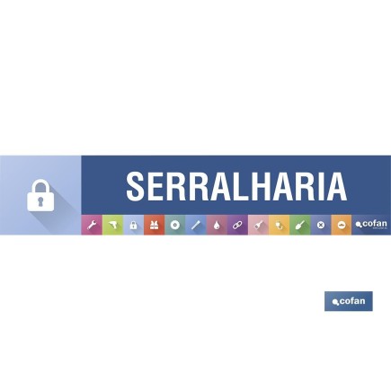 SEÑALETICA IMANTADA PORTUGUES PARA EXPOSITOR 975 x 200 mm - SERRALHARIA